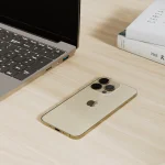 iPhone 14 Pro On the Desk - Gold