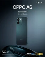 Oppo A6 Sapphire Blue Design