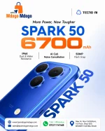 Tecno Spark 50 Blue Rear Design