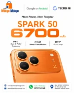 Tecno Spark 50 Orange Design